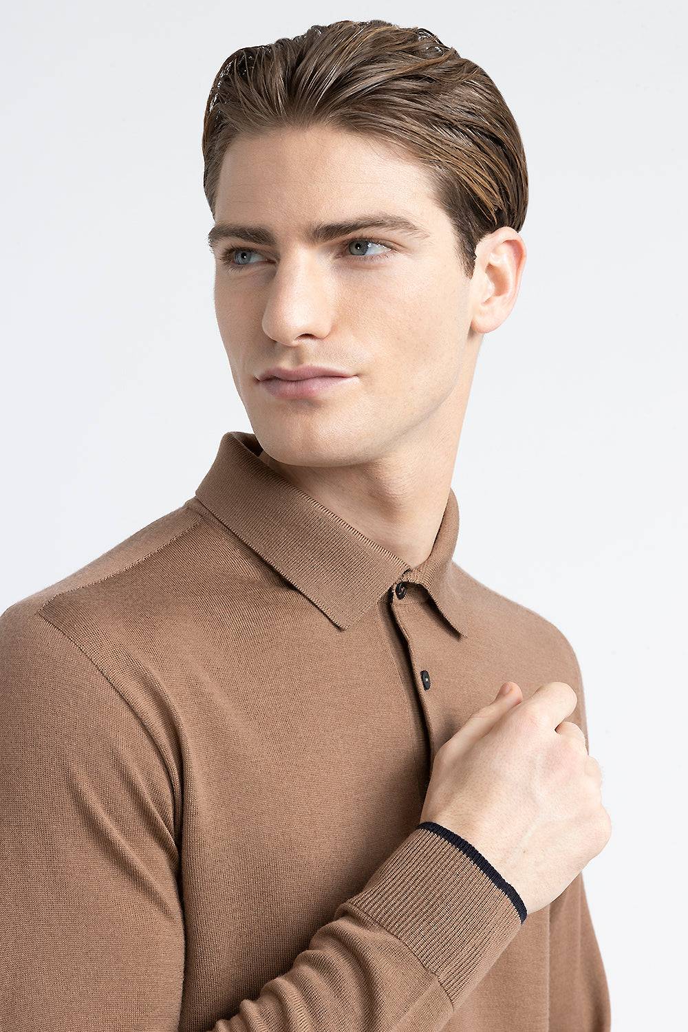 Peserico Maglia scollo a polo in pura lana vergine Affare Del Giorno