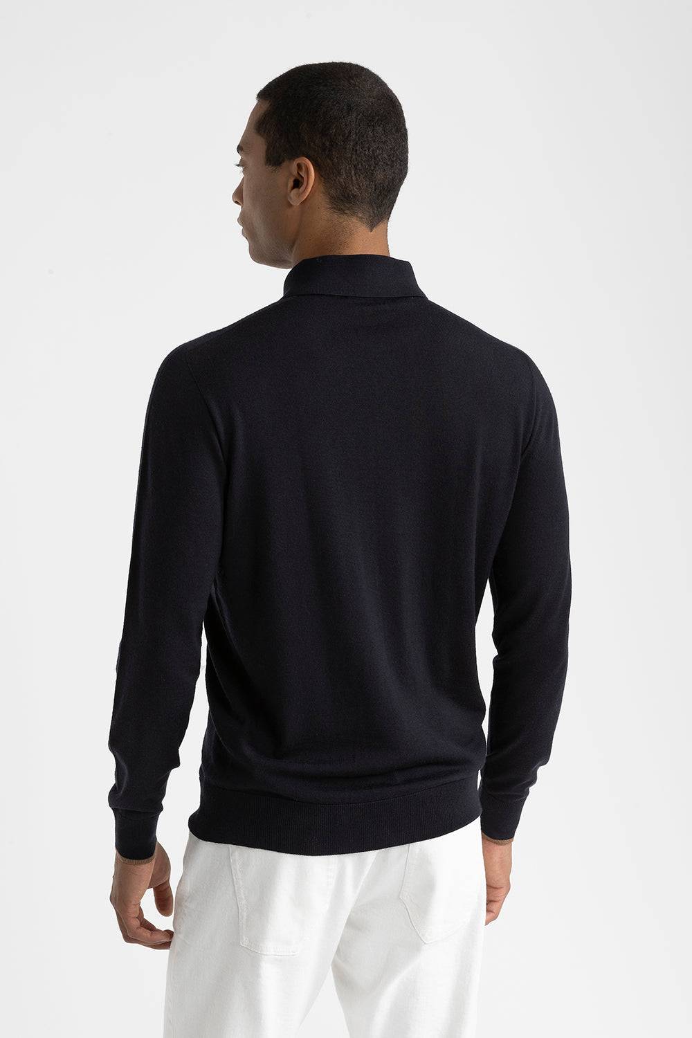 Peserico Maglia scollo a polo in pura lana vergine Prezzo Ridotto