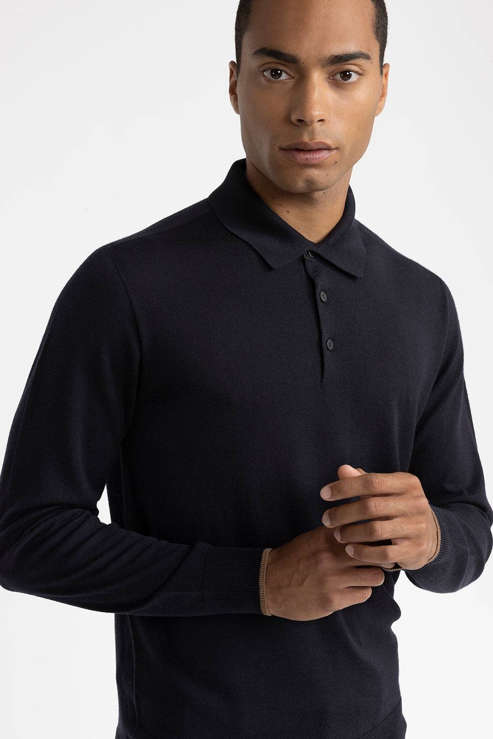 Peserico Maglia scollo a polo in pura lana vergine Prezzo Ridotto