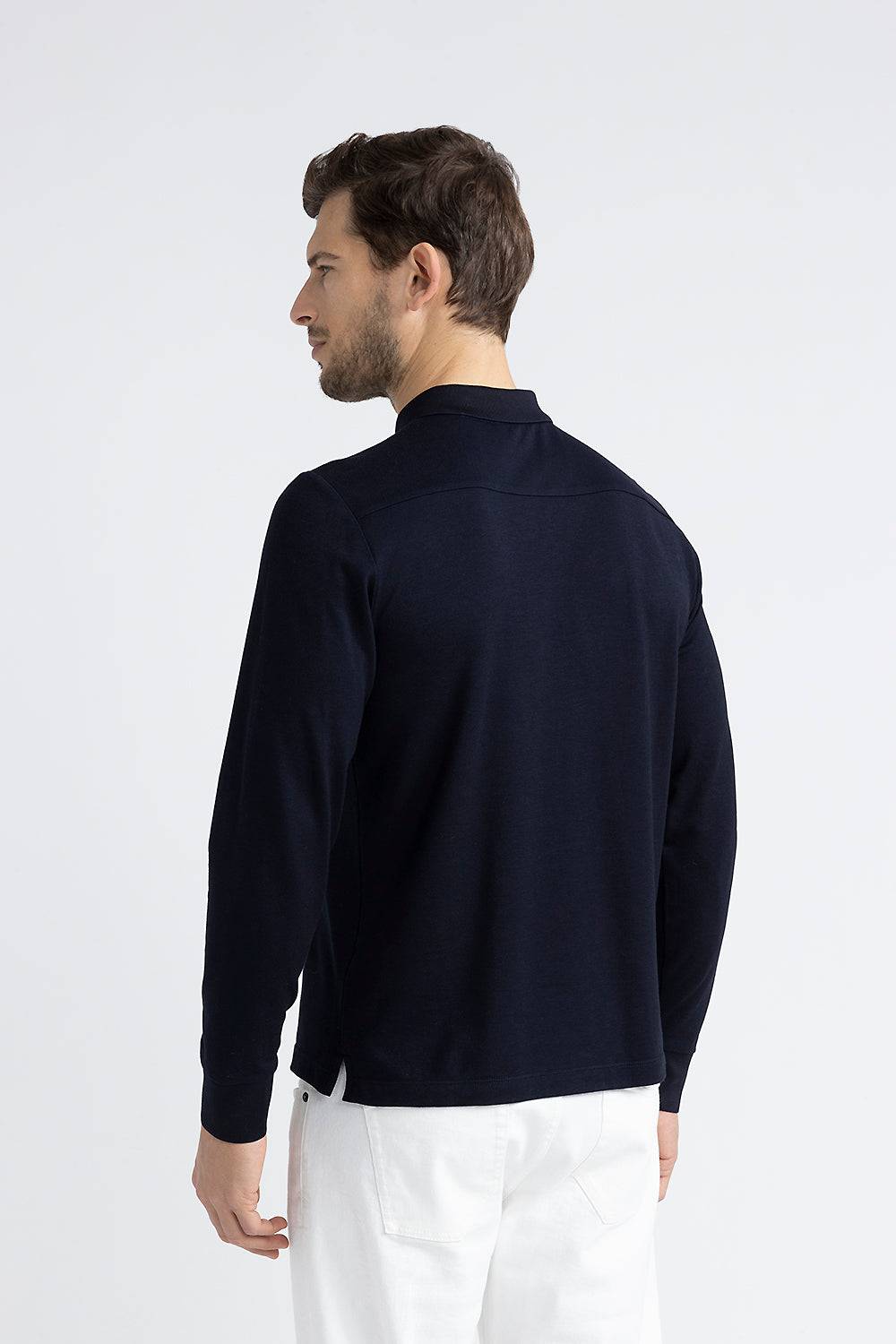 Peserico Polo in piquet di soffice cotone e tencel In Vendita