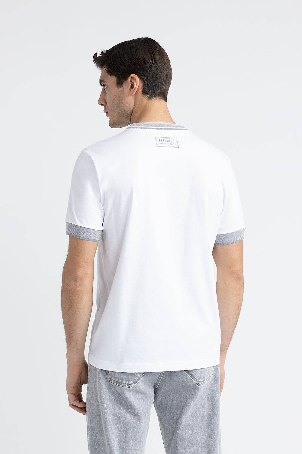 Peserico T-shirt in jersey di cotone con dettagli tricot Hotsell