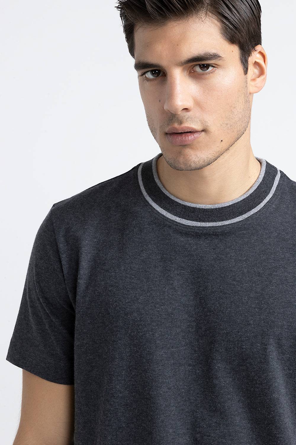 Peserico T-shirt in jersey di cotone e cashmere Vendita Economica