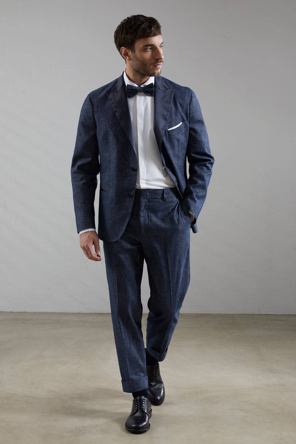 Peserico Pantalone flat in lino cotone Saldi Di Fabbrica