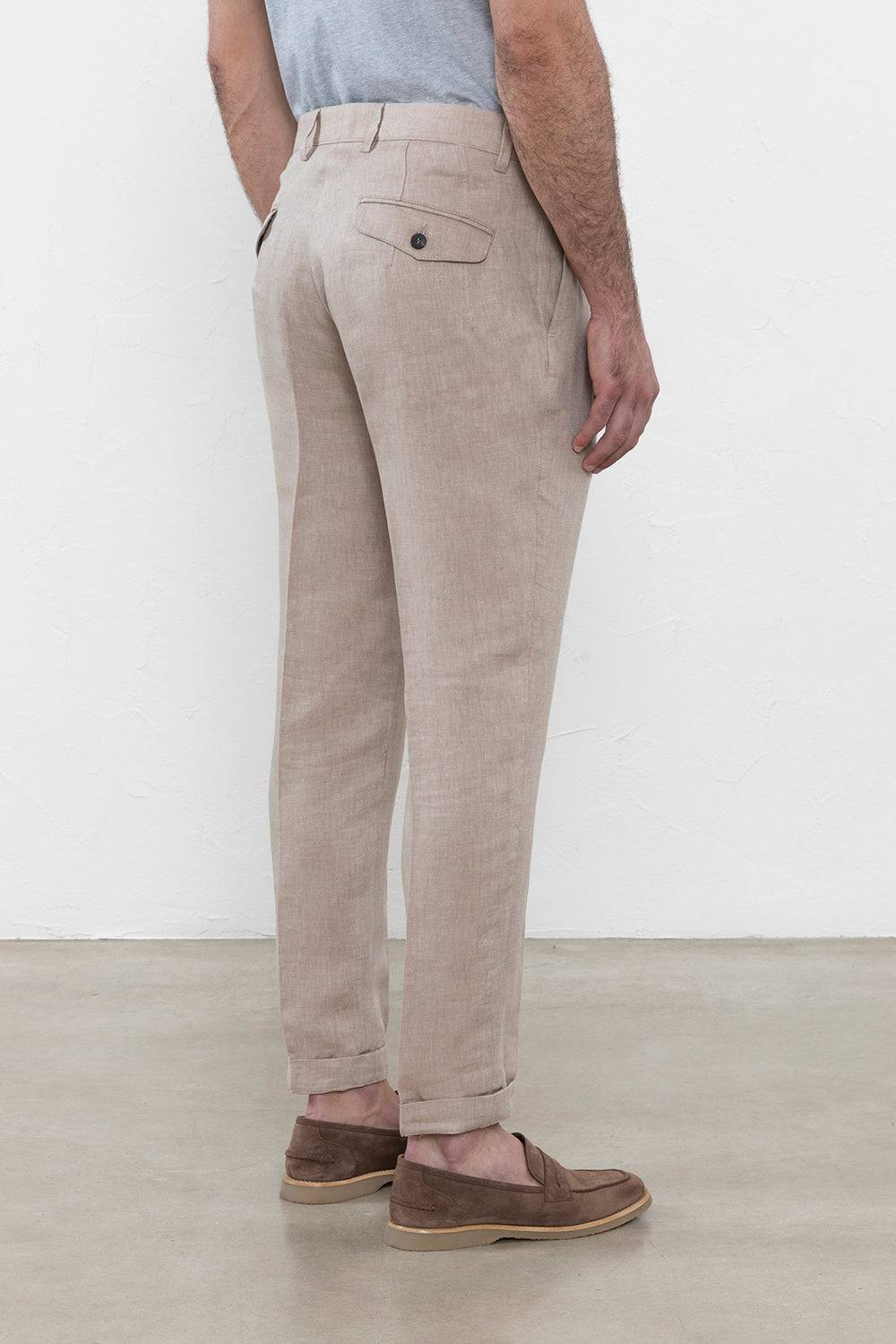 Peserico Pantalone chino in chevron di puro lino I Più Venduti