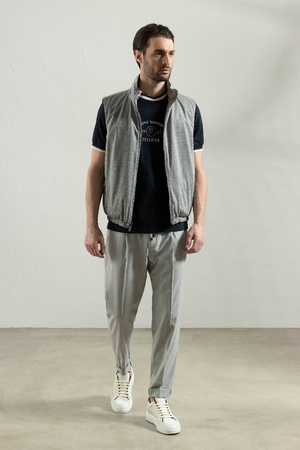 Peserico Pantalone jogger in tela tecnica di viscosa stretch Vendite Flash