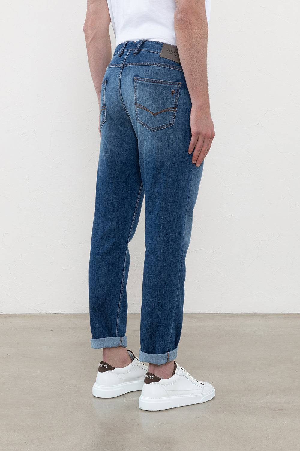 Peserico Pantalone in leggero denim di cotone In Linea