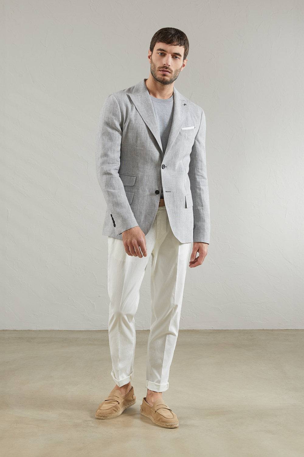 Peserico Pantalone chino in gabardina di cotone stretch In Linea