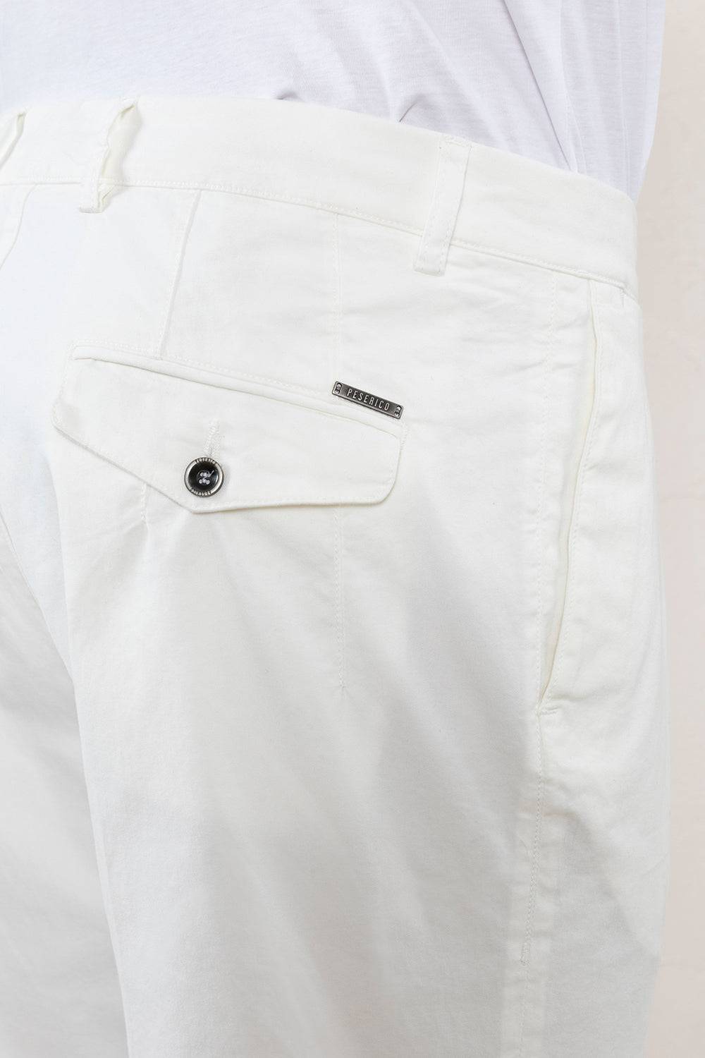 Peserico Pantalone chino in gabardina di cotone stretch In Linea