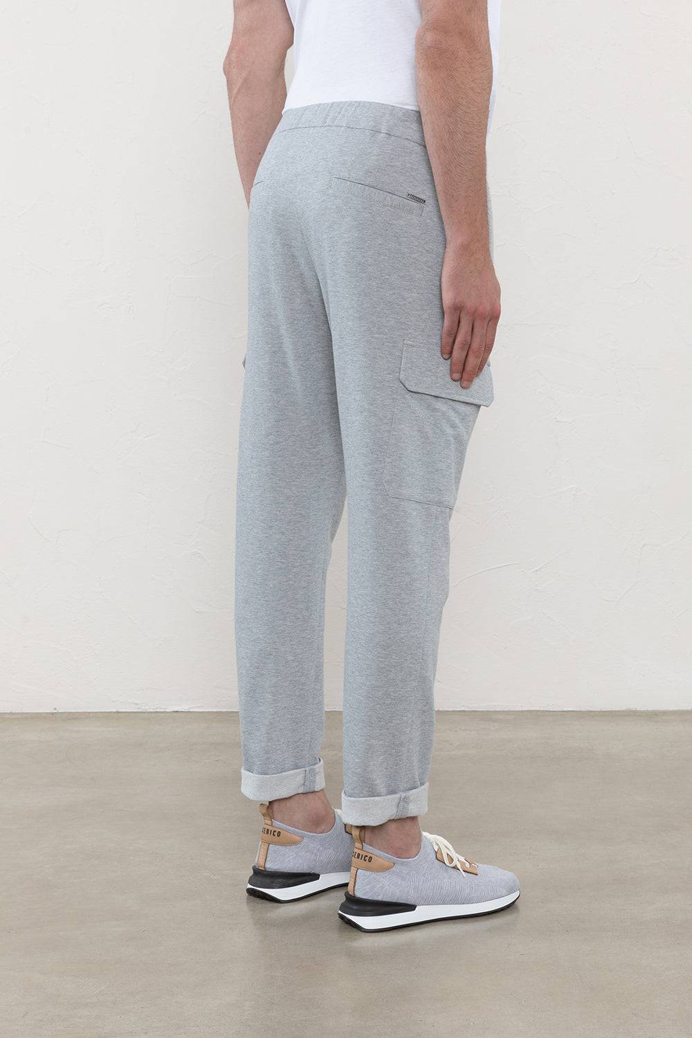 Peserico Pantalone jogger in morbido jersey di cotone mélange Qualità