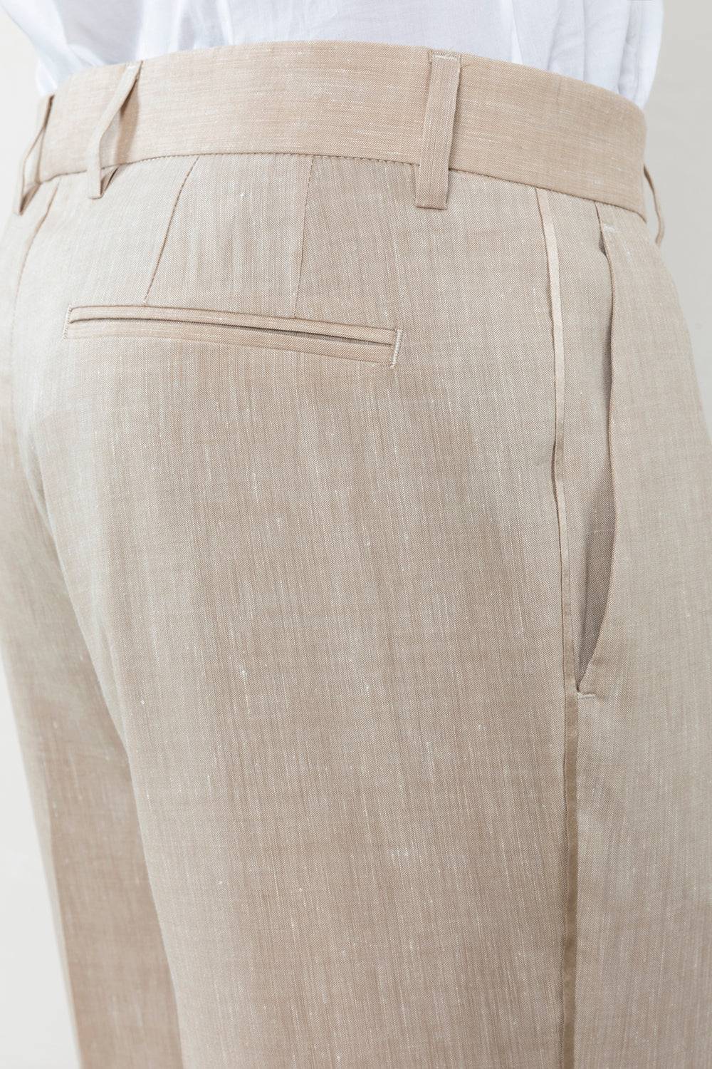 Peserico Pantalone classico in tela Estrato di lana e lino Vendita