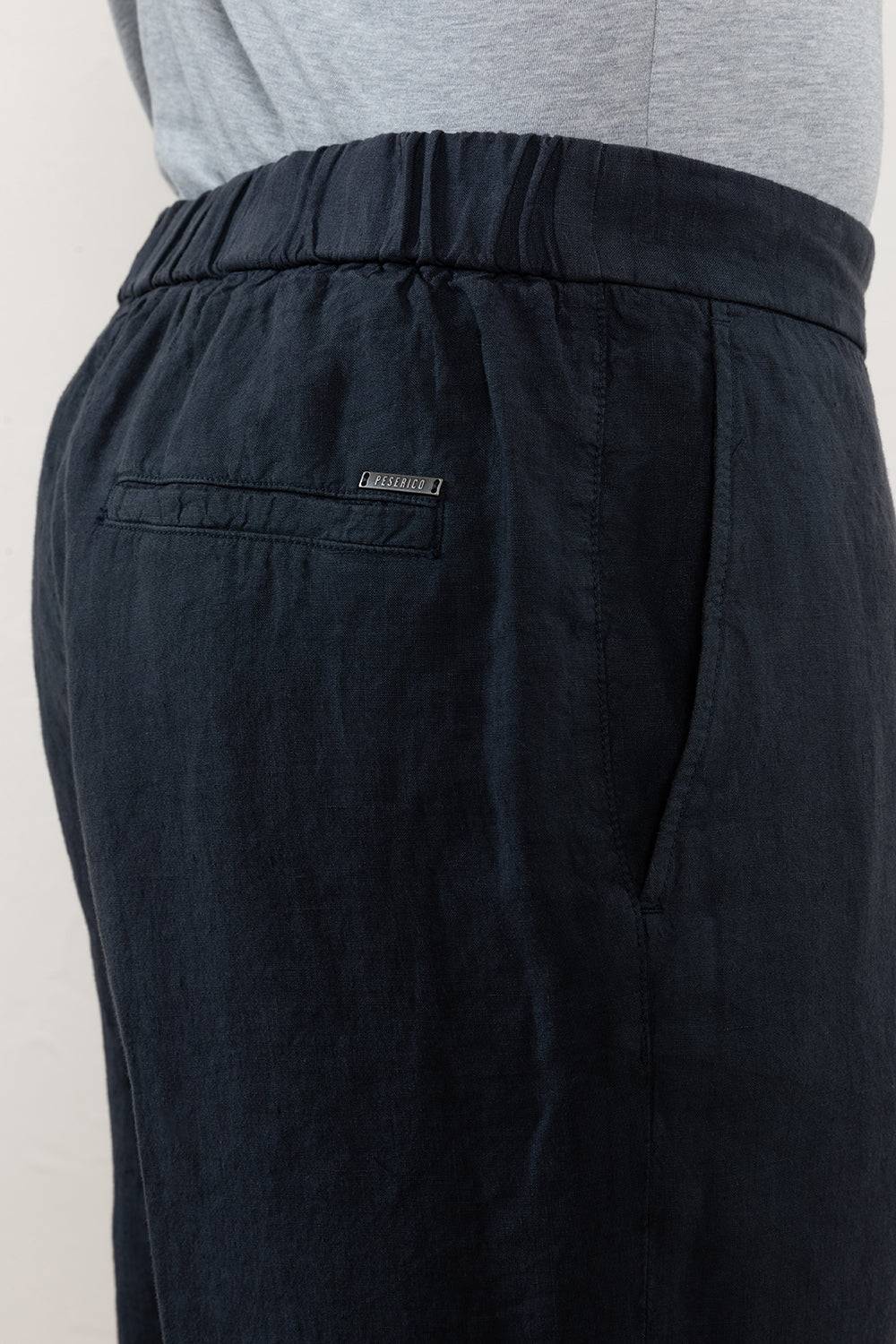 Peserico Pantaloncini in tela di lino Spedizione Gratuita