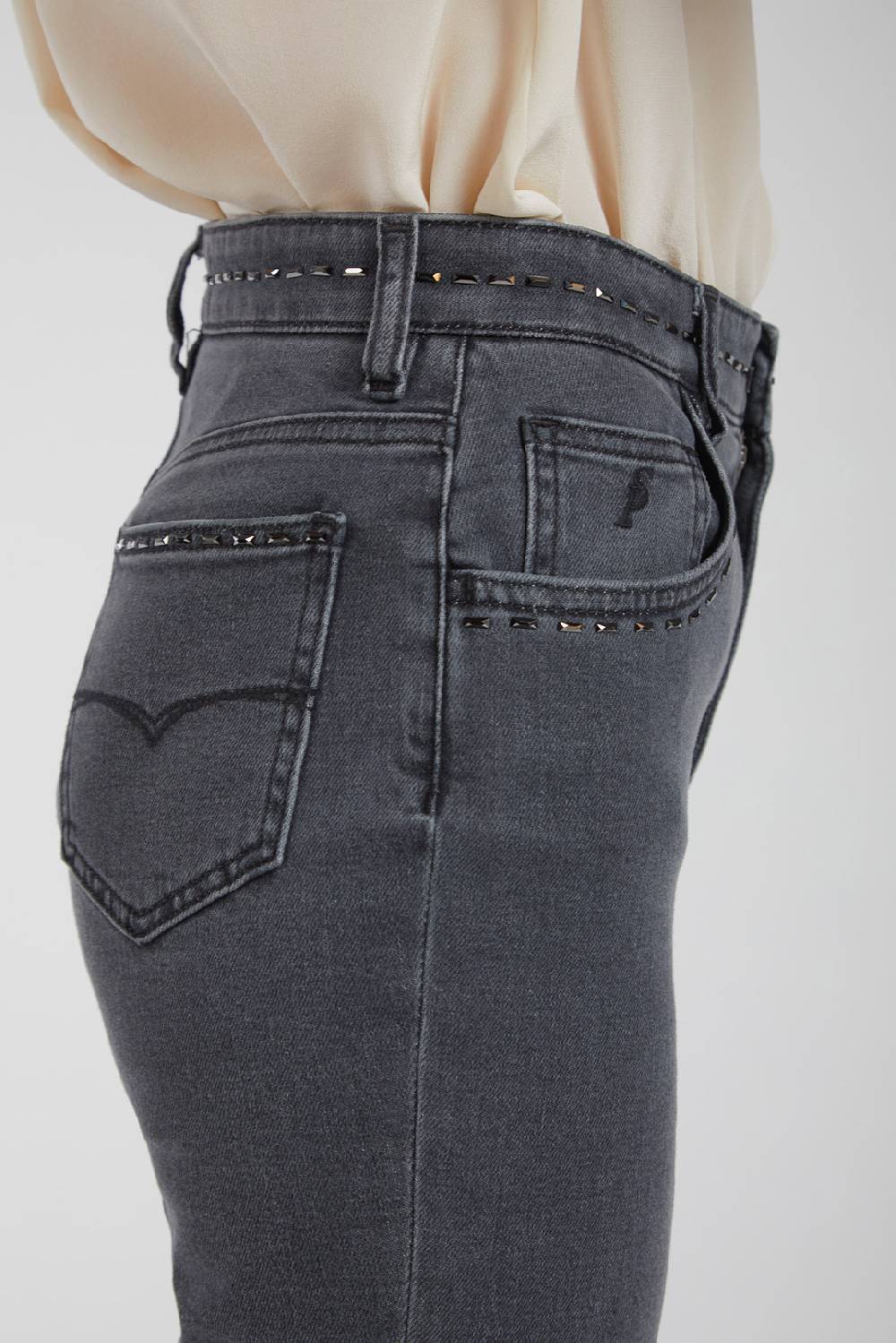 Piazza Sempione JENNIFER Pantalone 5 tasche bootcut in denim In Saldo