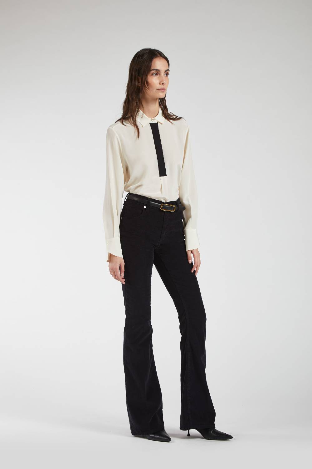 Piazza Sempione JENNIFER Pantalone bootcut con ricamo monogram Nuova