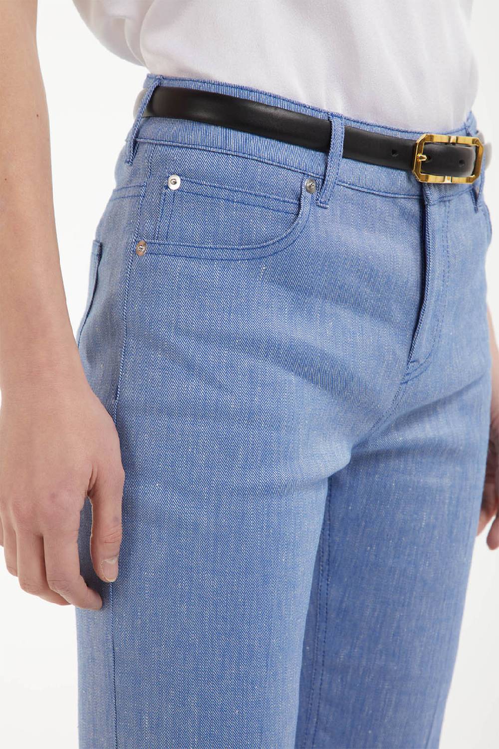 Piazza Sempione OLIVIA Pantalone 5 tasche effetto denim Consegna Veloce