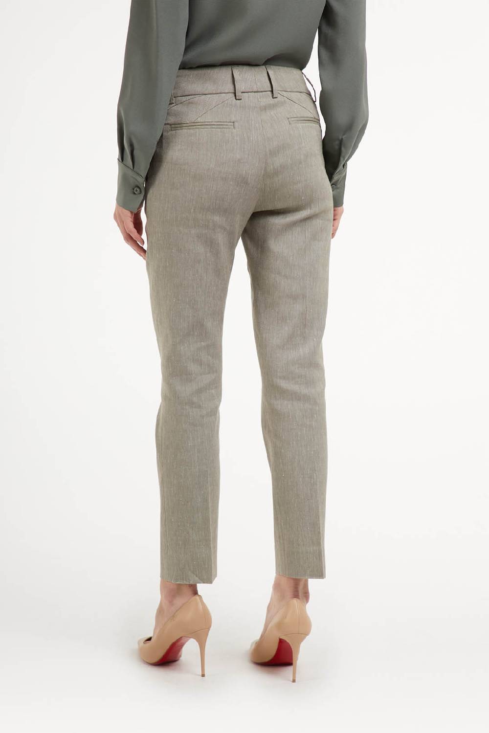 Piazza Sempione KIM Gabardina di lino cotone effetto denim Shopping Online