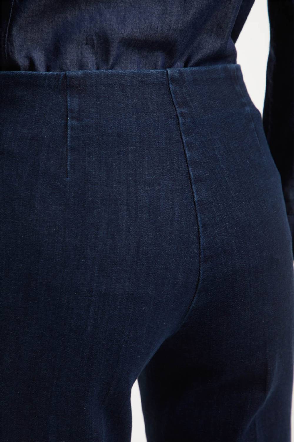Piazza Sempione AUDREY pantalone iconico AUDREY in denim blu elasticizzato Prezzo Ridotto