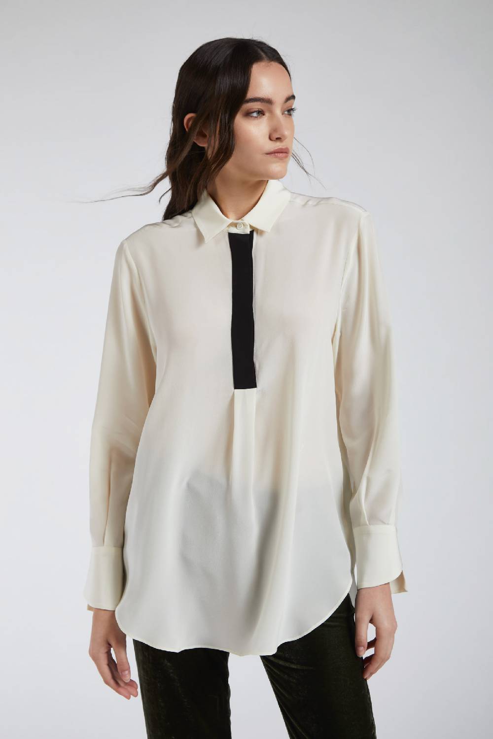 Piazza Sempione Camicia con inserti a contrasto colore Offerte