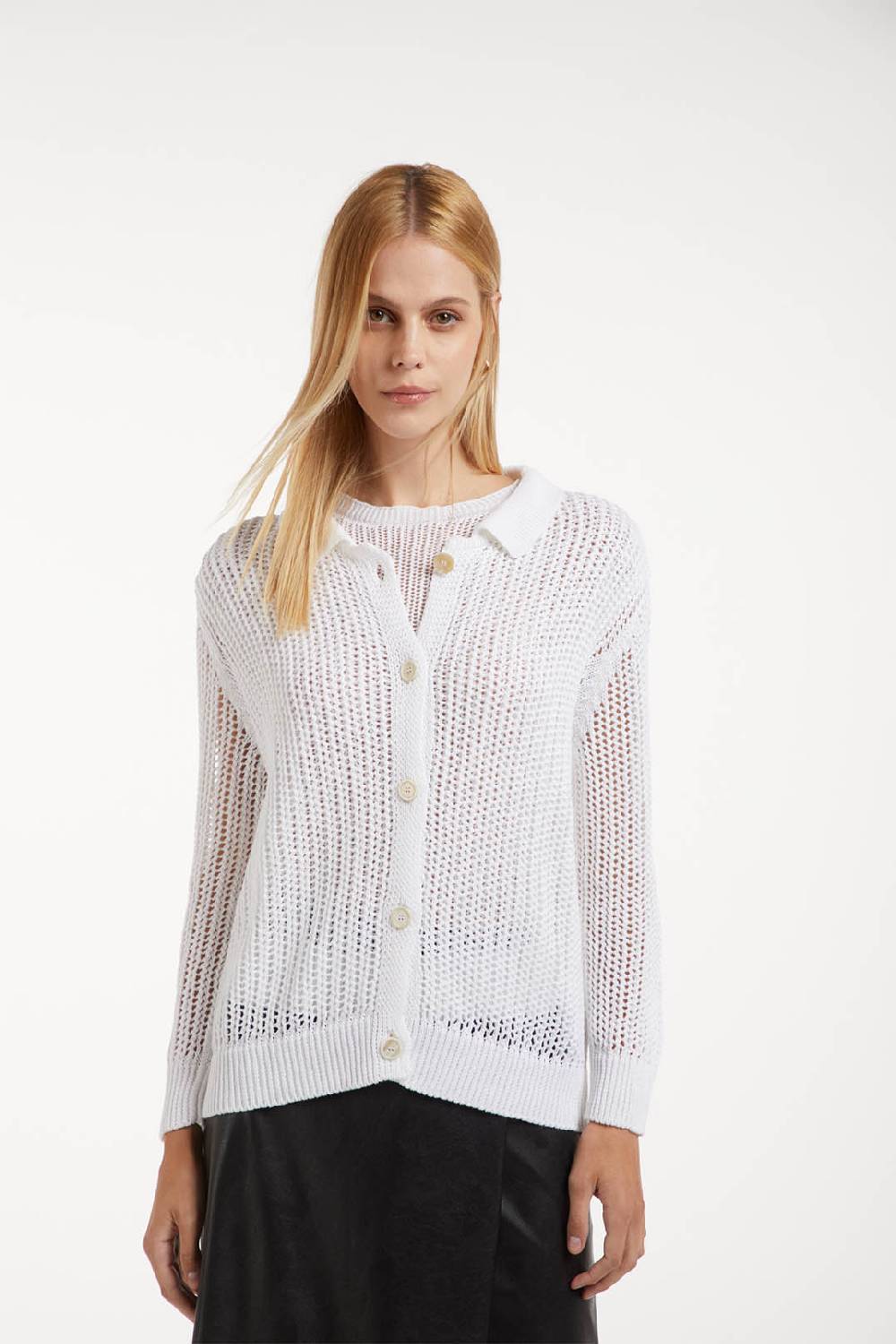 Piazza Sempione Cardigan in punto rete