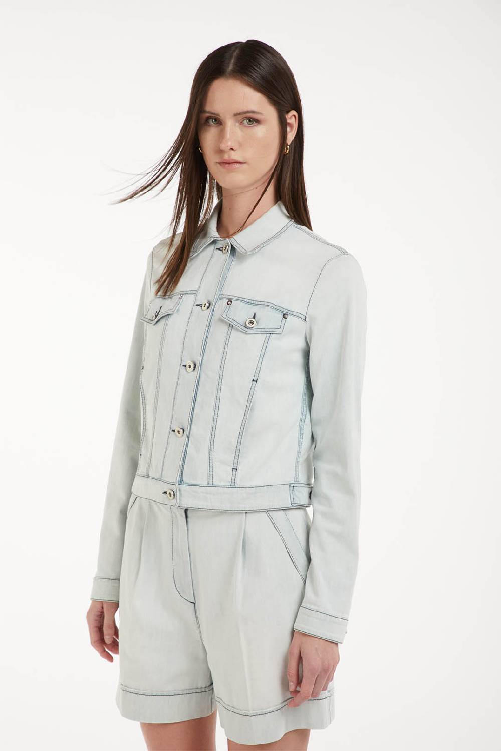 Piazza Sempione Giubbino in denim cotone seta Offerte