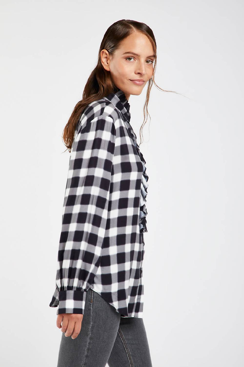 Piazza Sempione Camicia con stampa sfumata damier Nuova