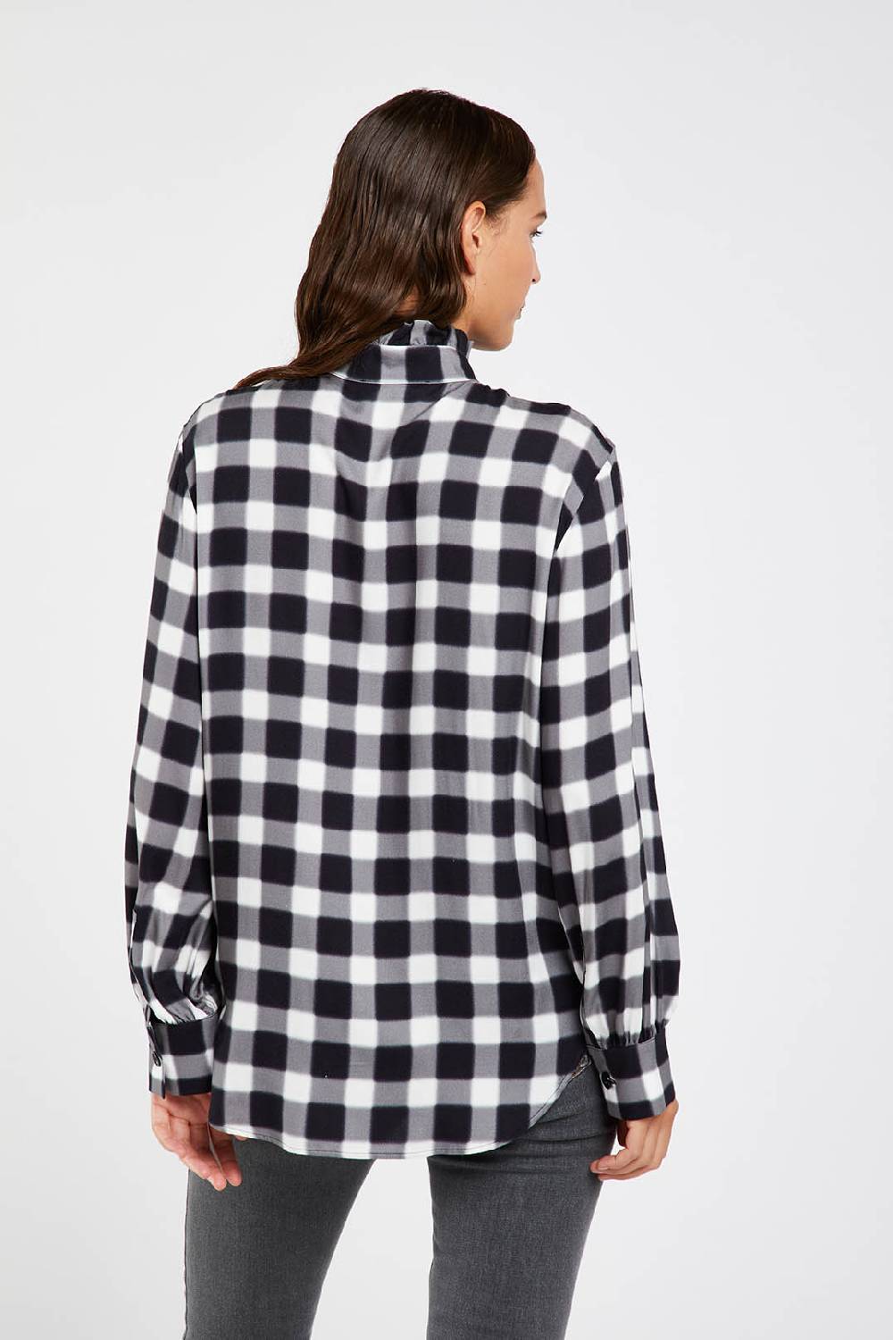 Piazza Sempione Camicia con stampa sfumata damier Nuova