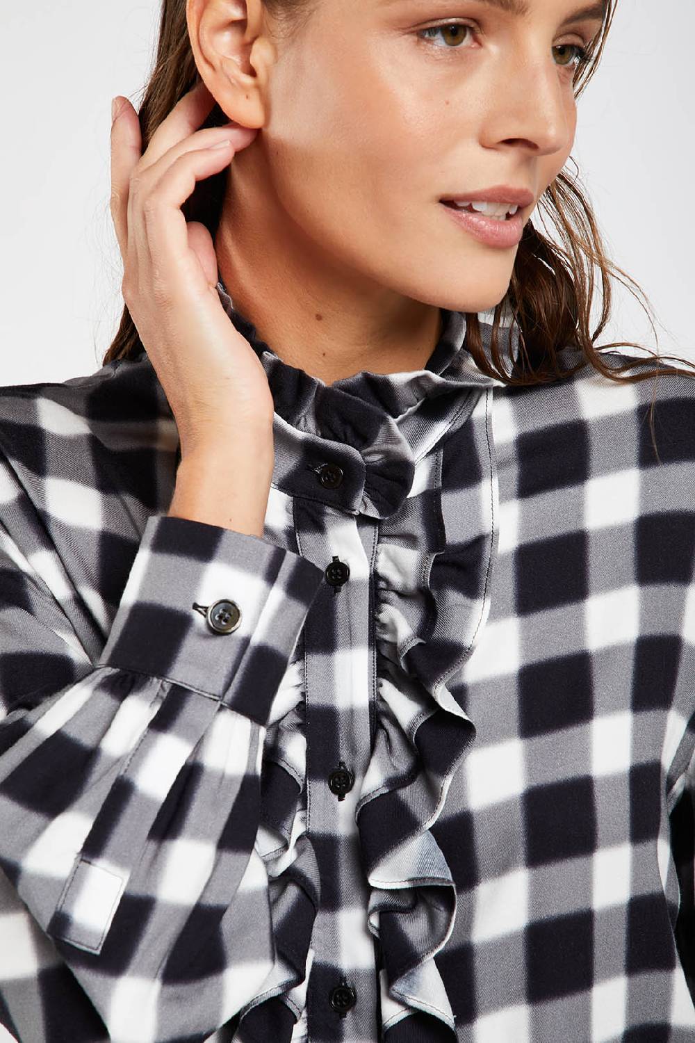 Piazza Sempione Camicia con stampa sfumata damier Nuova