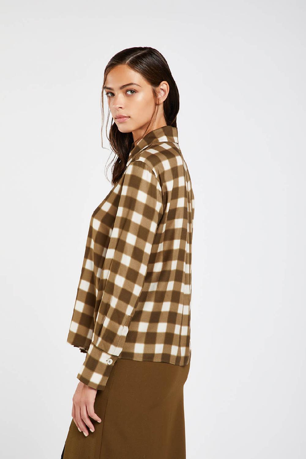 Piazza Sempione Camicia con stampa sfumata damier Ultimi tre giorni