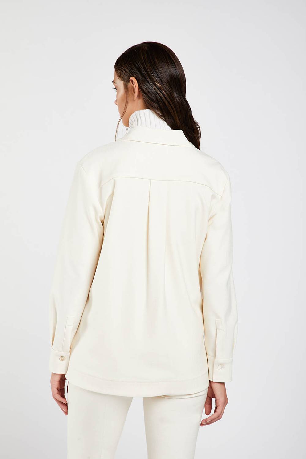 Piazza Sempione Giacca camicia in gabardina diagonale stretch Qualità