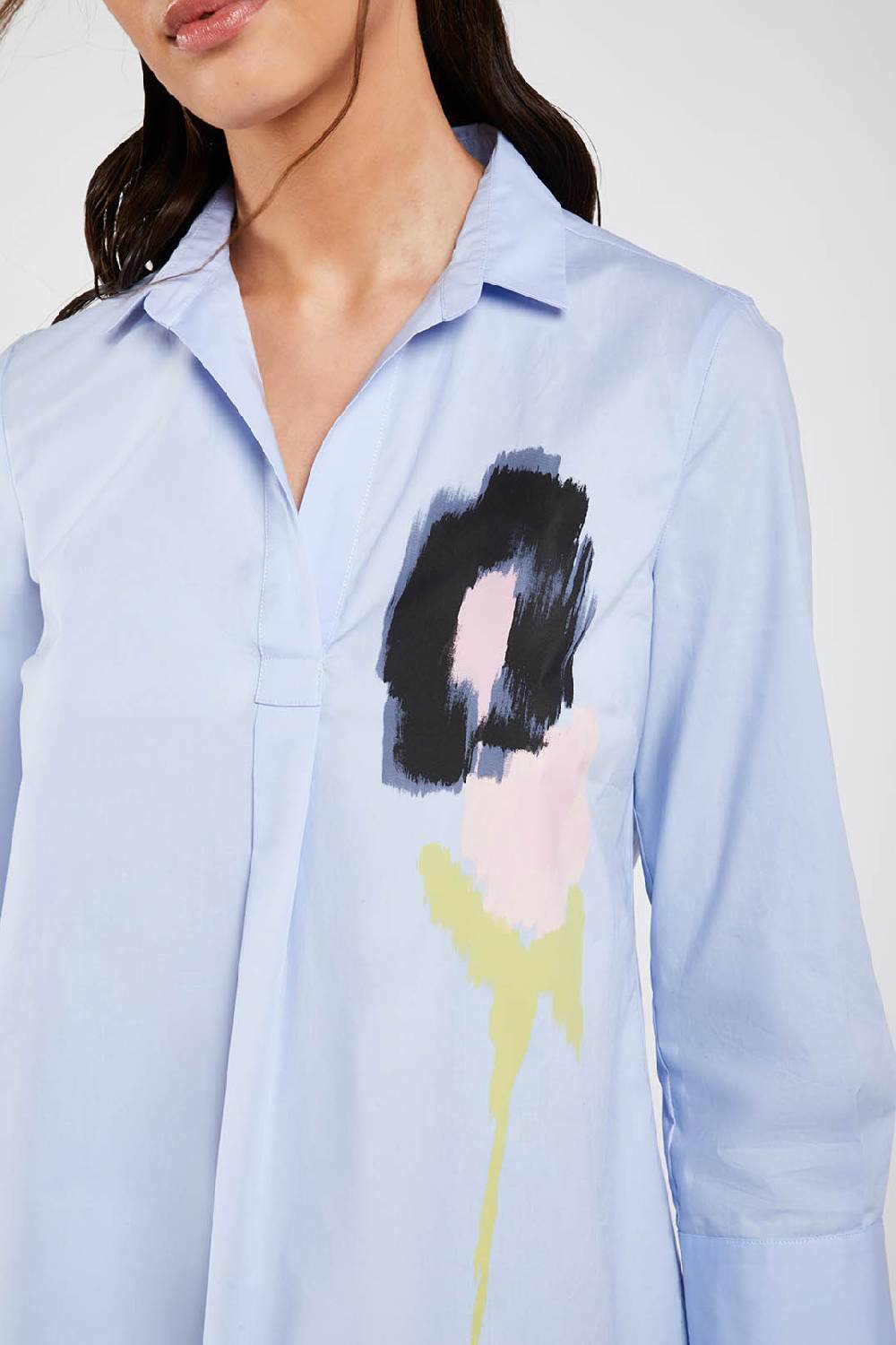 Piazza Sempione Camicia con fiore stampato Pezzi Unici