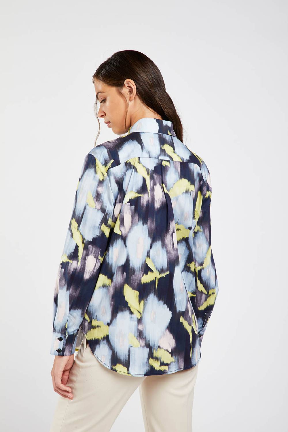 Piazza Sempione Camicia uomo con stampa fiore chinè Acquista Ora