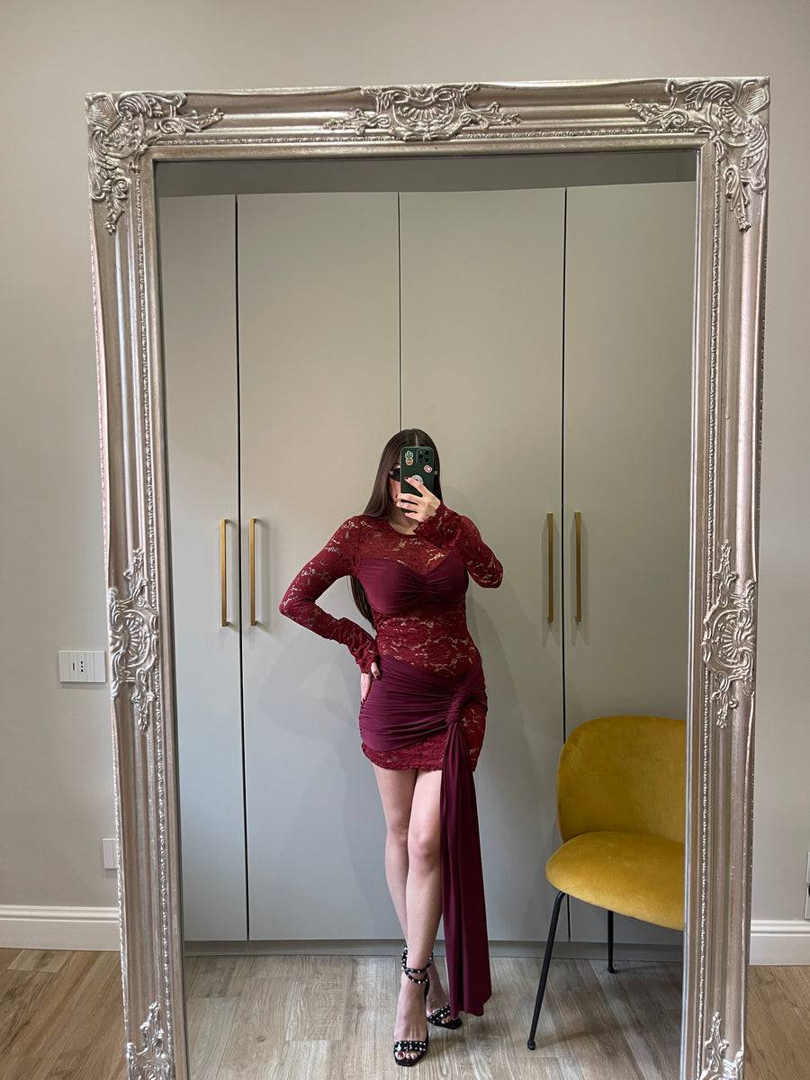 Lovely Sisters Abito Dea bordeaux Shopping Online