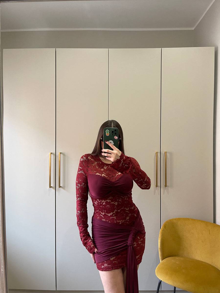 Lovely Sisters Abito Dea bordeaux Shopping Online