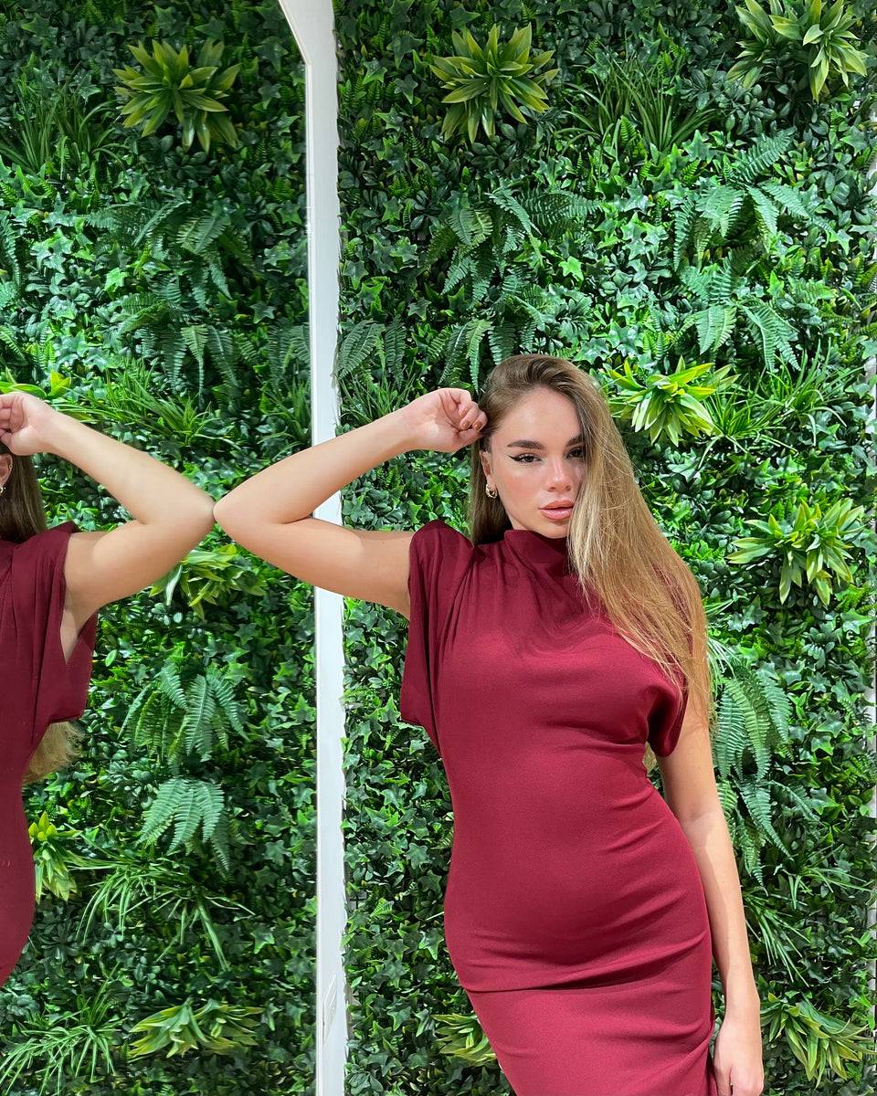 Lovely Sisters Abito Diana bordeaux In Vendita