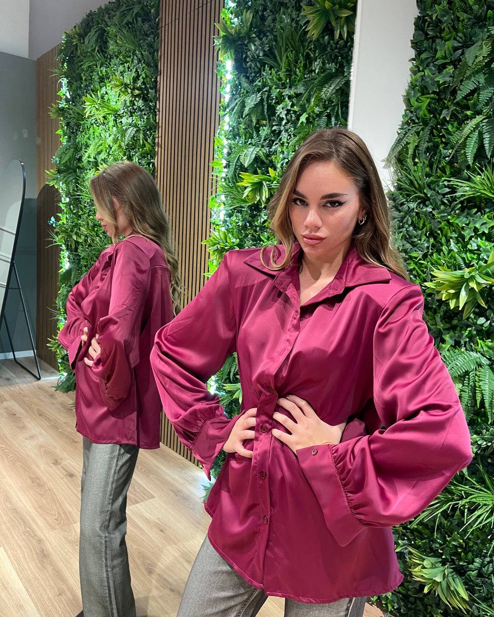 Lovely Sisters Camicia effetto raso magenta Pezzi Unici