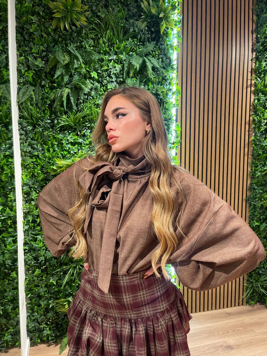 Lovely Sisters Camicia ampia marrone Affare Del Giorno