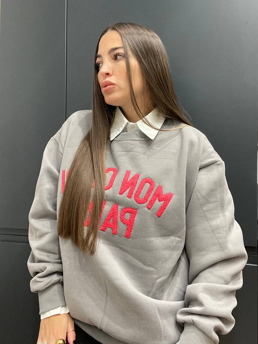 Lovely Sisters Felpa Mon Cheri grigio Offerte