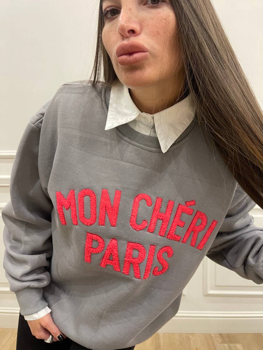 Lovely Sisters Felpa Mon Cheri grigio Offerte
