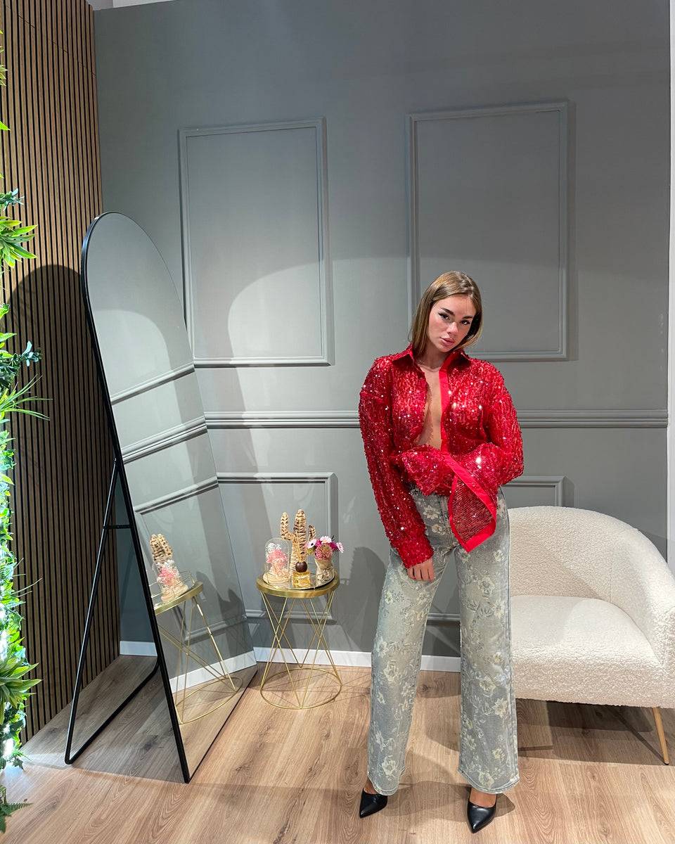 Lovely Sisters Camicia Nives rossa Sconto