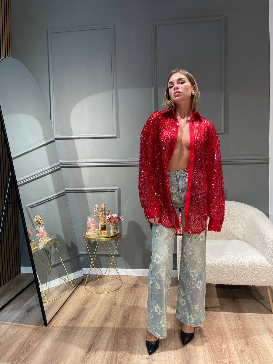 Lovely Sisters Camicia Nives rossa Sconto