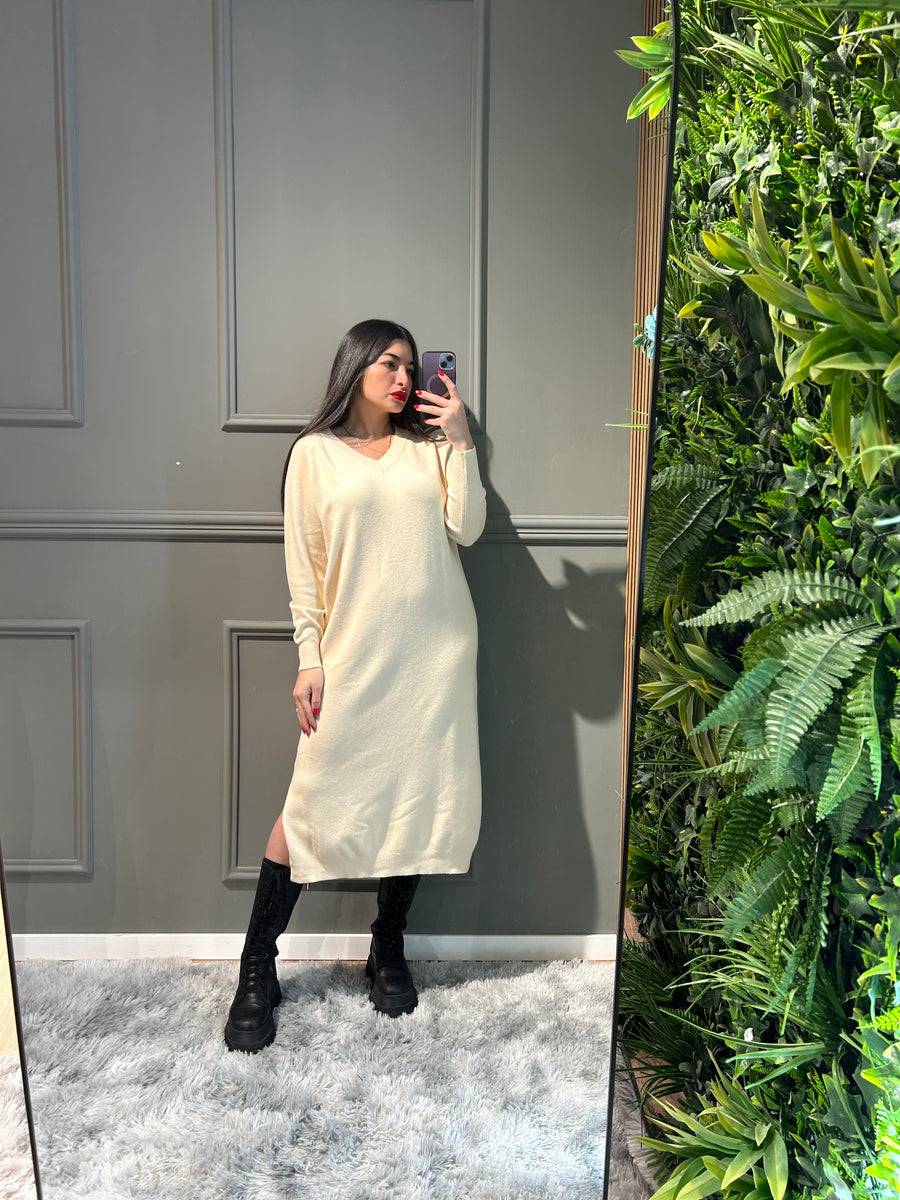 Lovely Sisters Abito di lana scollo a V Negozi Online