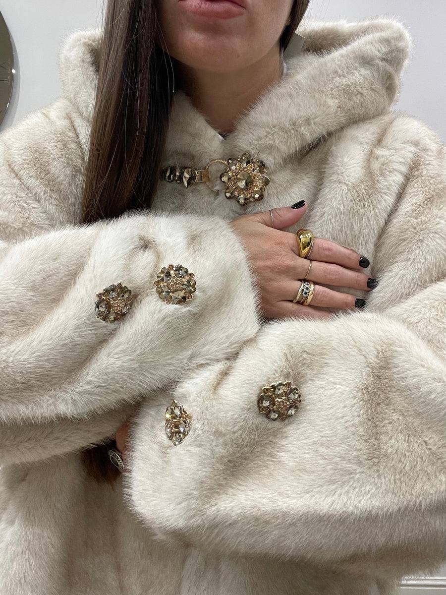 Lovely Sisters Pelliccia Morgana Beige Saldi Di Fabbrica