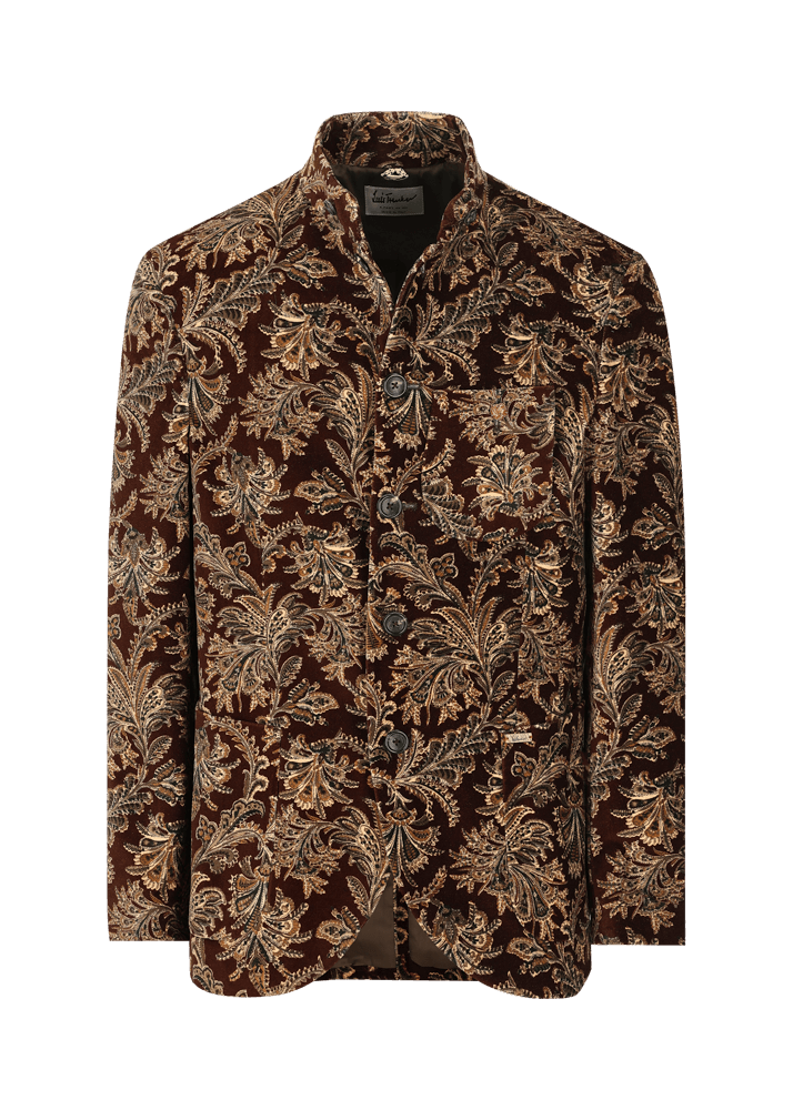 Luis Trenker Blazer in velluto con motivo damascato Lusandro Saldi