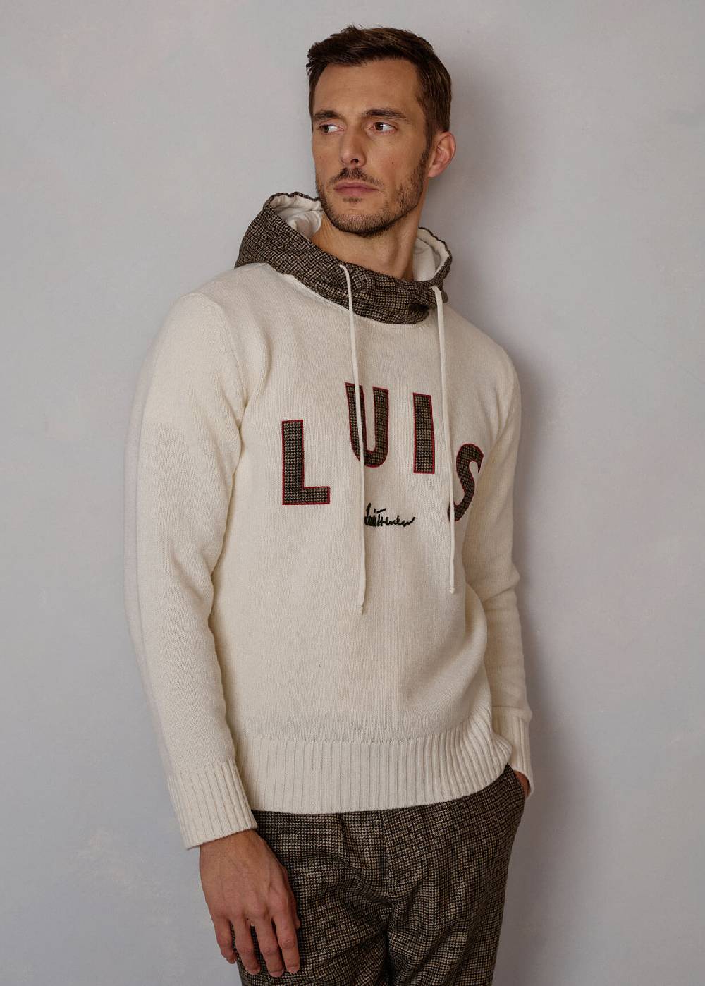 Luis Trenker Pullover lavorato a maglia con cappuccio Luwilfried 2025