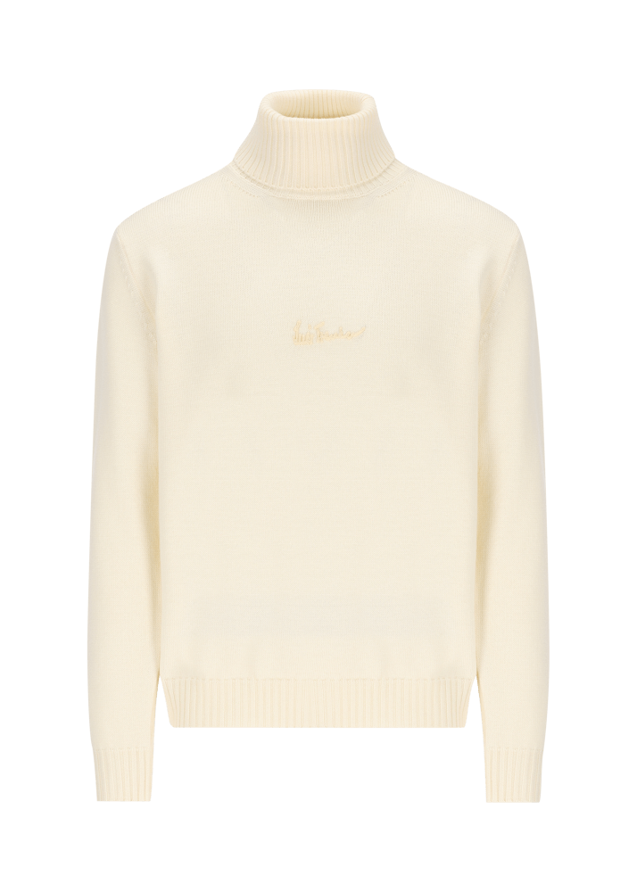 Luis Trenker Pullover a collo alto in lana merino Luwalbert Italy