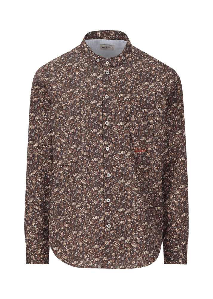 Luis Trenker Camicia con motivo floreale Lubernet Qualità