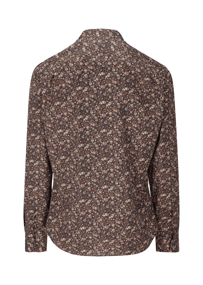 Luis Trenker Camicia con motivo floreale Lubernet Qualità