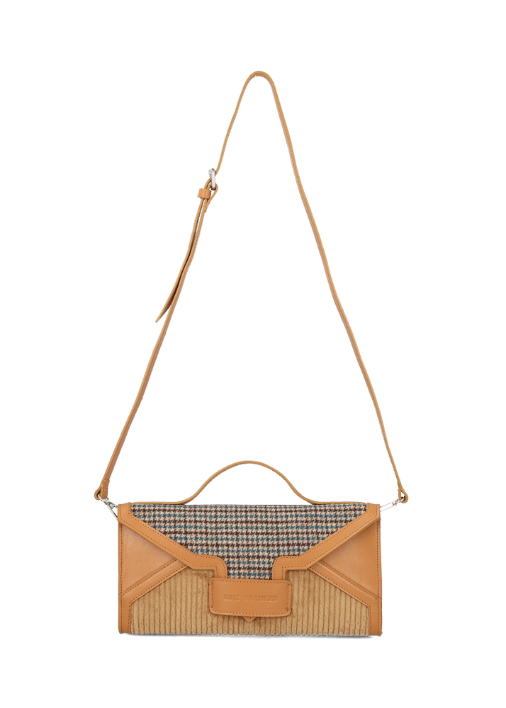 Luis Trenker Clutch in mix di materiali Lubrief Black Friday Prezzi