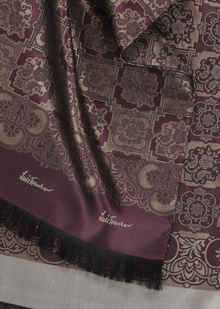 Luis Trenker Sciarpa in seta jacquard modello Lufranzi Offerta