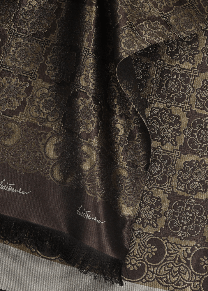Luis Trenker Sciarpa in seta jacquard modello Lufranzi Economico