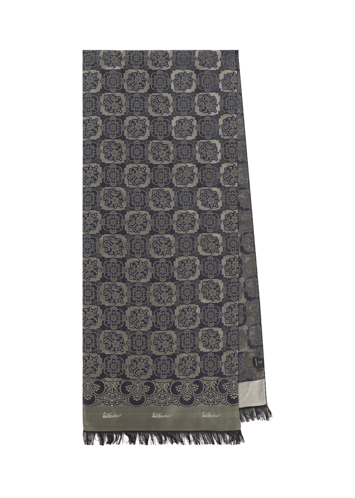 Luis Trenker Sciarpa in seta jacquard modello Lufranzi Online